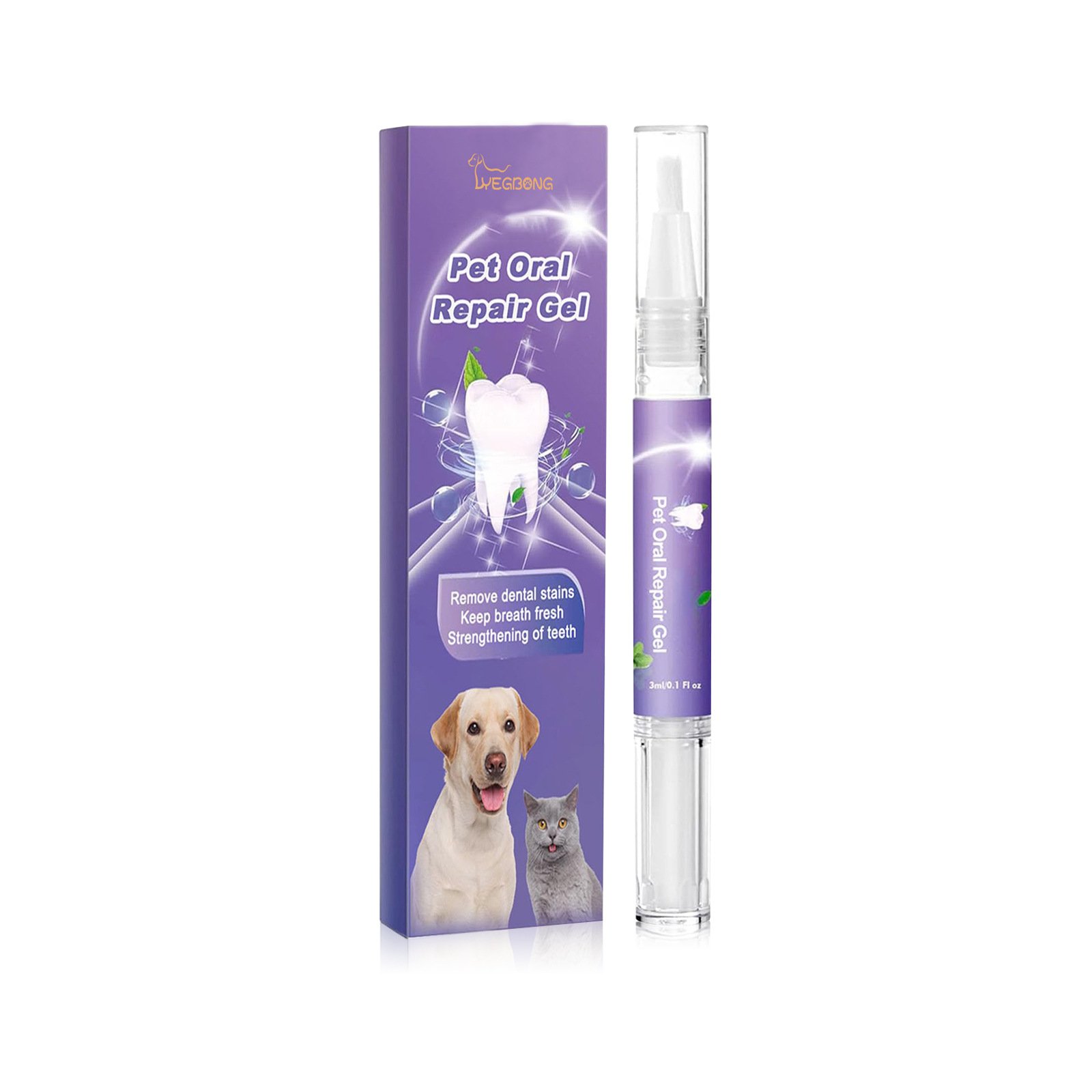 Hot Sale Yegbong Strengthen Teeth Pet Oral Repair Gel Stains Cleaning Yellow Removal Teeth Whitening Pen For Dogs Cats