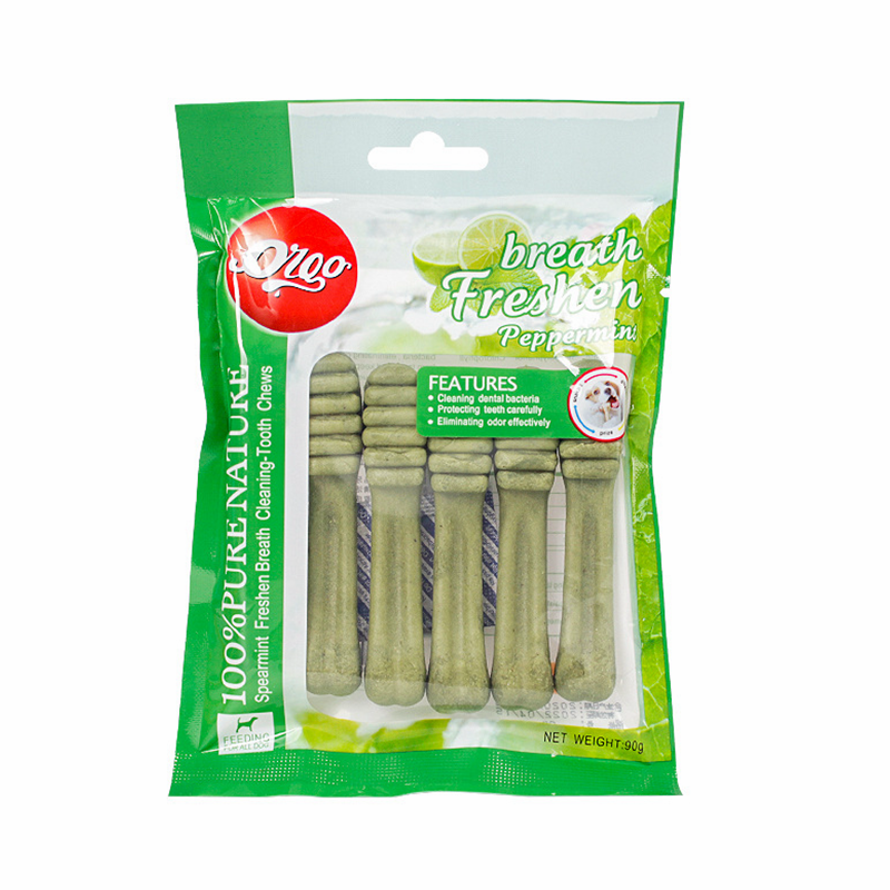 Factory Wholesale Clean And Strong Dog Teeth Grinding Stick 90g Pack Minty Beef Flavored Pet Snacks