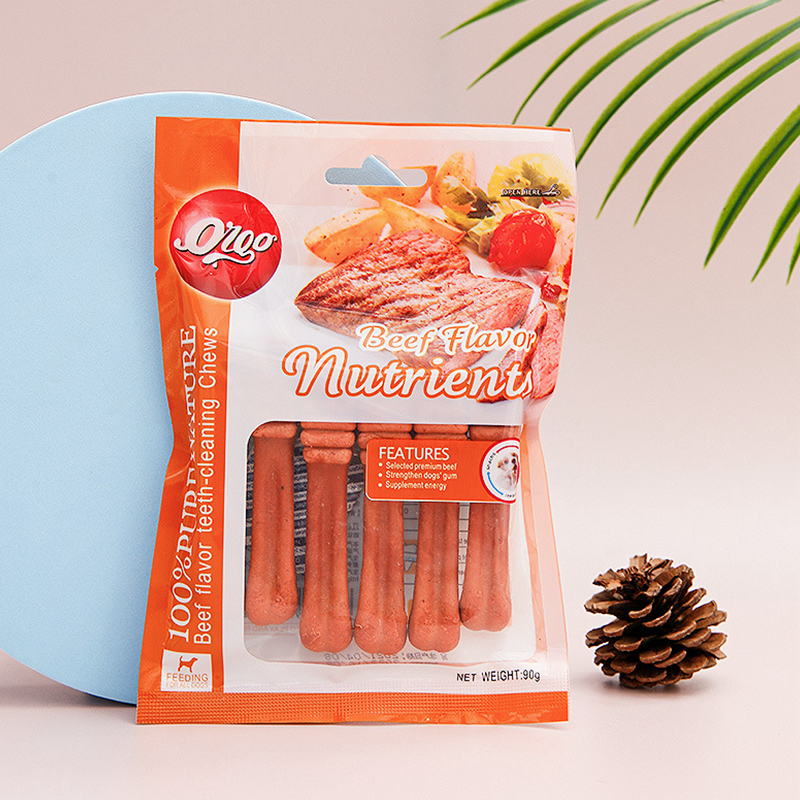 Factory Wholesale Clean And Strong Dog Teeth Grinding Stick 90g Pack Minty Beef Flavored Pet Snacks