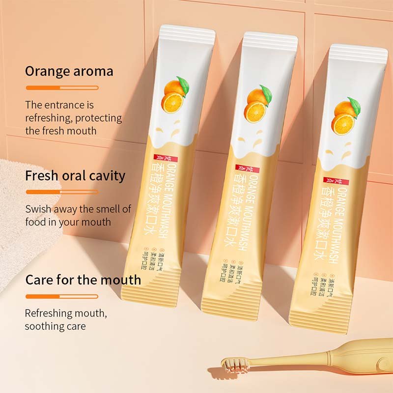 VEZE Honey Peach Watermelon Mint Orange Mouthwash Mouth Wash Teeth Whitening Travel Size Mini Strip Mouthwash Manufacturers