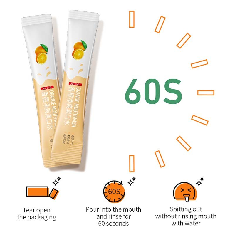 VEZE Honey Peach Watermelon Mint Orange Mouthwash Mouth Wash Teeth Whitening Travel Size Mini Strip Mouthwash Manufacturers