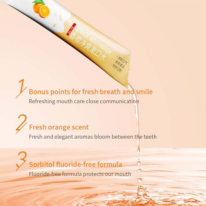 VEZE Honey Peach Watermelon Mint Orange Mouthwash Mouth Wash Teeth Whitening Travel Size Mini Strip Mouthwash Manufacturers