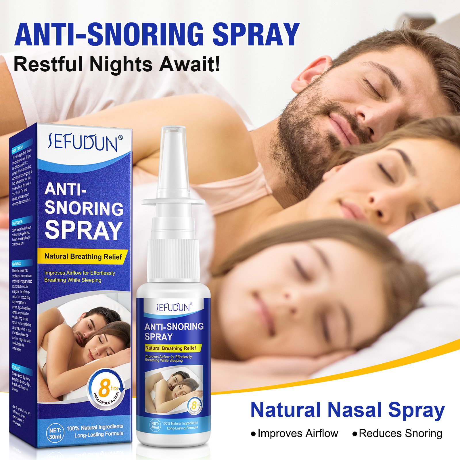 sleep quality natural breathing relief custom chinese herbs medical anti snore nasal spray