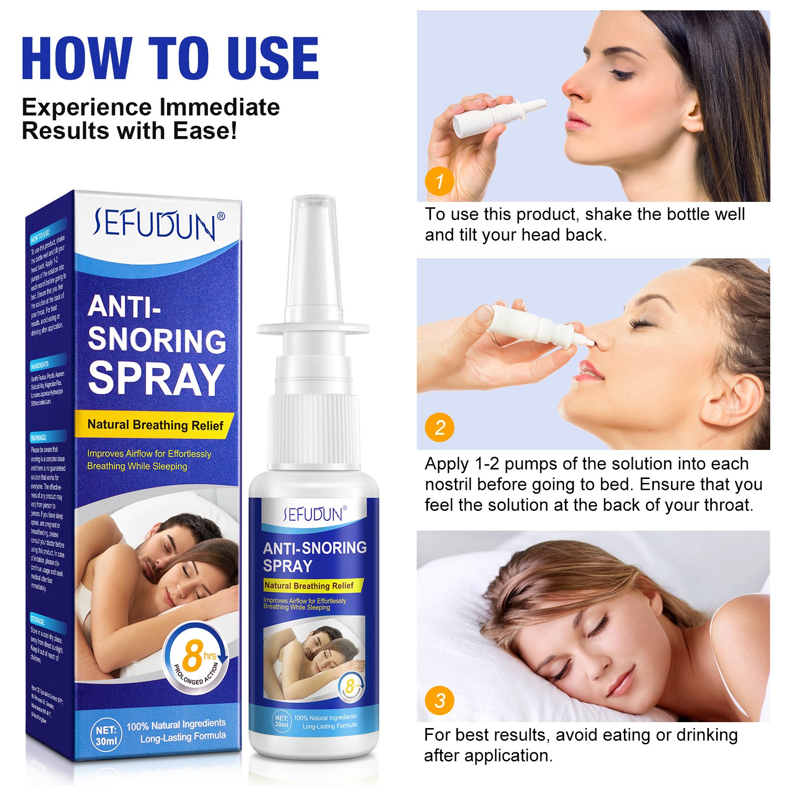 sleep quality natural breathing relief custom chinese herbs medical anti snore nasal spray