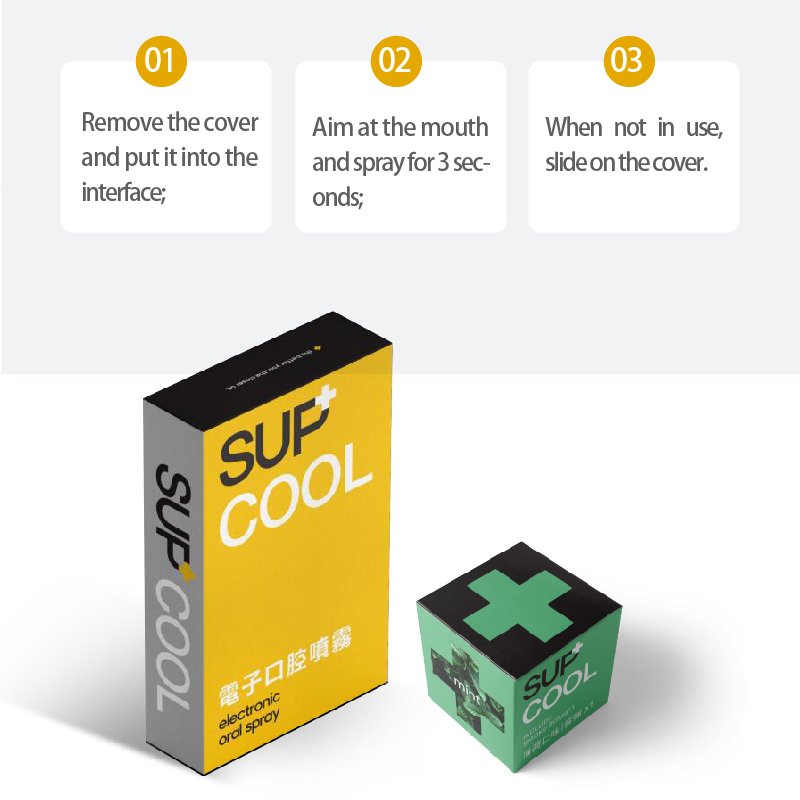 SUPCOOL Electric Oral Spray Portable Breath Freshener Remove Bad Breath Oral cleaner Spray Remove Sleepiness Fresh Kiss Gas