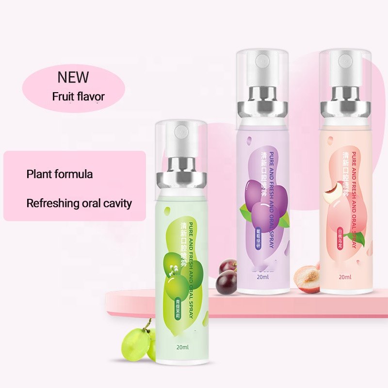 Oral Care Breath Spray Fresh Fruit Flavor Mouth Spray Wholesale Portable Perfume Breath Spray Remove Bad Breath
