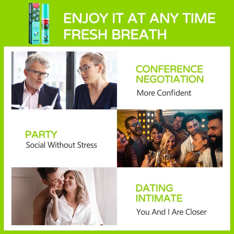 Wholesales Fruit Portable Mint Flavor Reduce Odor Refreshing Breath Oral Breath Spray