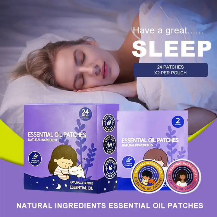 2024 popular better sleep Fresh Breath Patches lavender Essential Oil Sleep sticker Peppermint Scent Patch for kids and adults