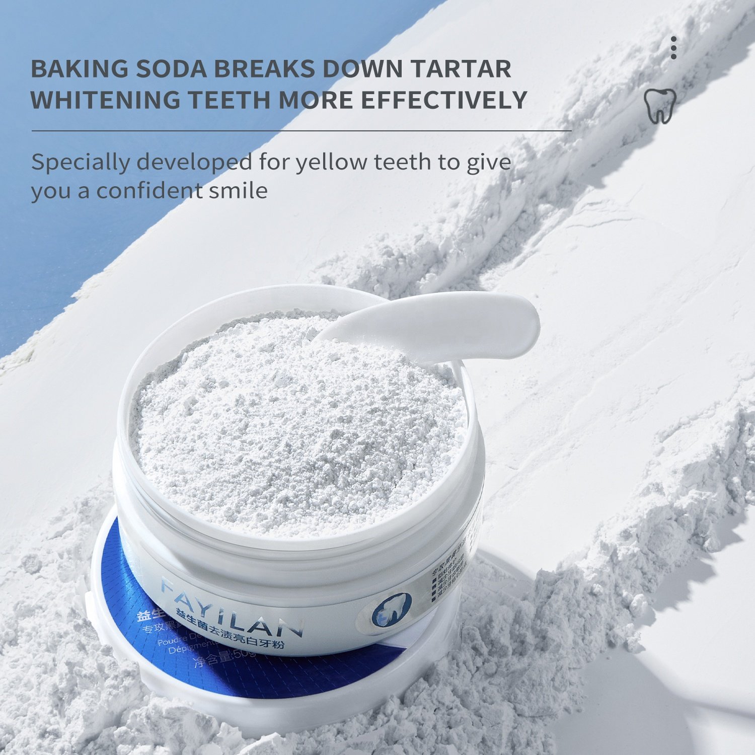 Remineralizing Teeth Whitening Powder Probiotic Bright Pearl Breath Freshener Tooth Stain Remover Polisher Shine Tooth Powder