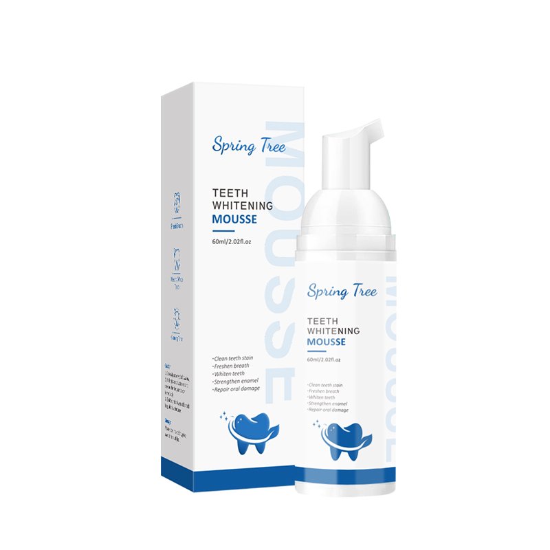 Spring tree Toothpaste Tooth Mousse Cleaning Paste White Private Logo Kit Label Cleansing Teeth Whitening Foam