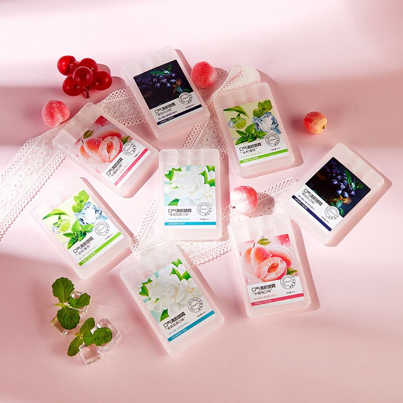 Portable Fruity Flavor Bad Breath Remove Perfume Mist Mouth Odor Breath Control Spray Oral Spray