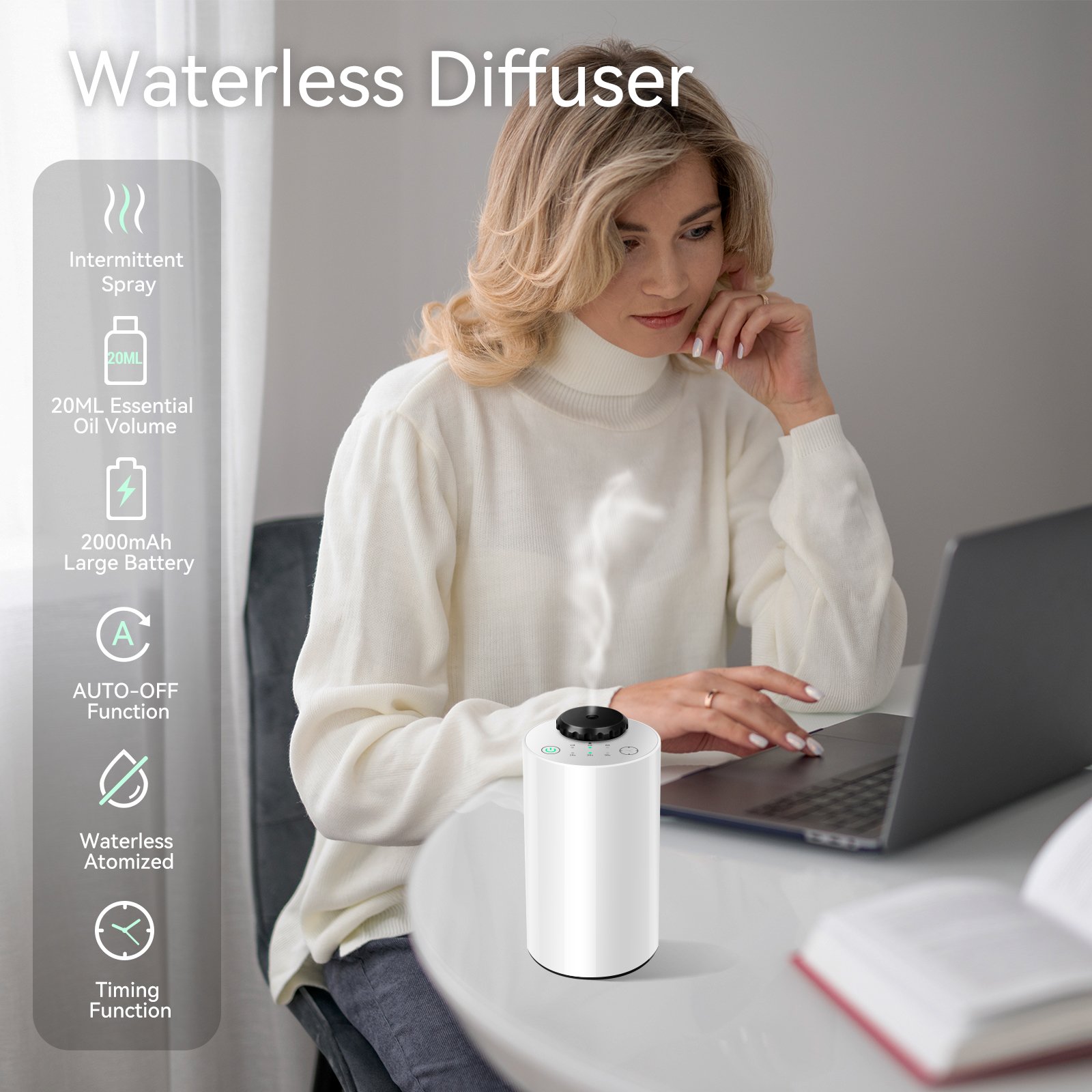 Hot Sale Air Scent Diffuser Machine Popular Household Waterless Fragrance Nebulizer Electric USB Aroma Diffuser For Car