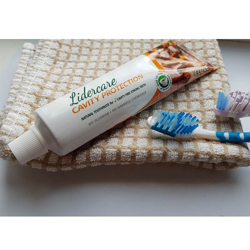 Lidercare Natural No Fluride Cavity Protection Toothpaste Antibacterial Ingredient Clove Toothpaste With Free Toothbrush