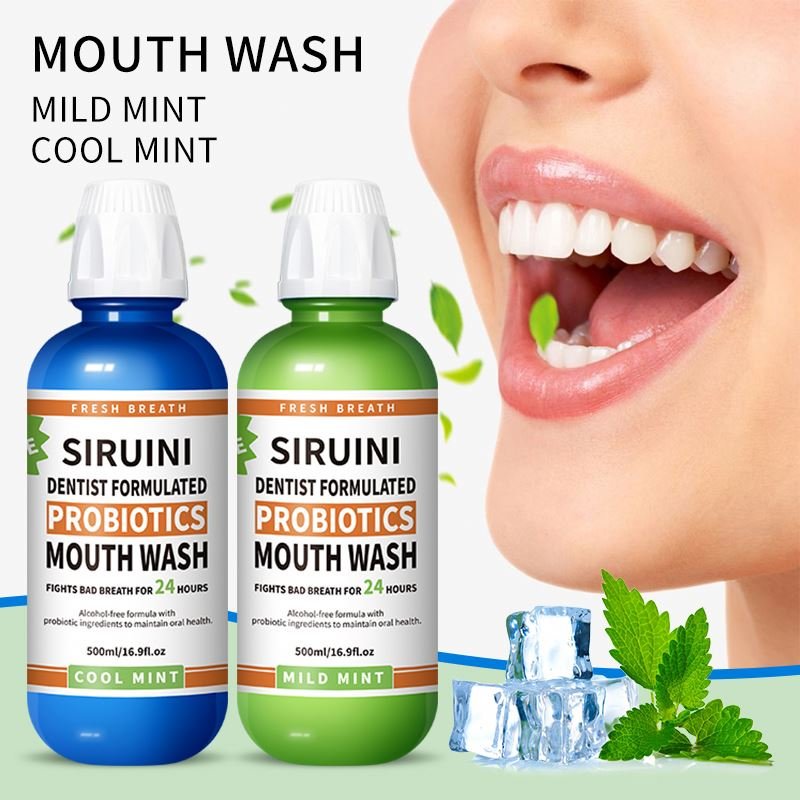 Private Label Mouth Wash Probiotic Glacier Refreshing Bad Breath Fresheners Whitening Teeth Mouthwash Oral Care