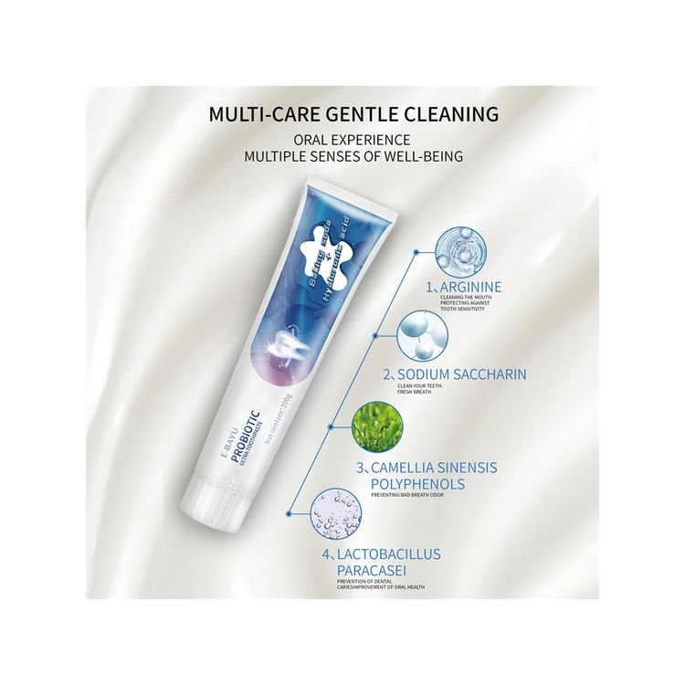 Low minimum order quantity superior quality Probiotic toothpaste freshens breath protects teeth toothpaste