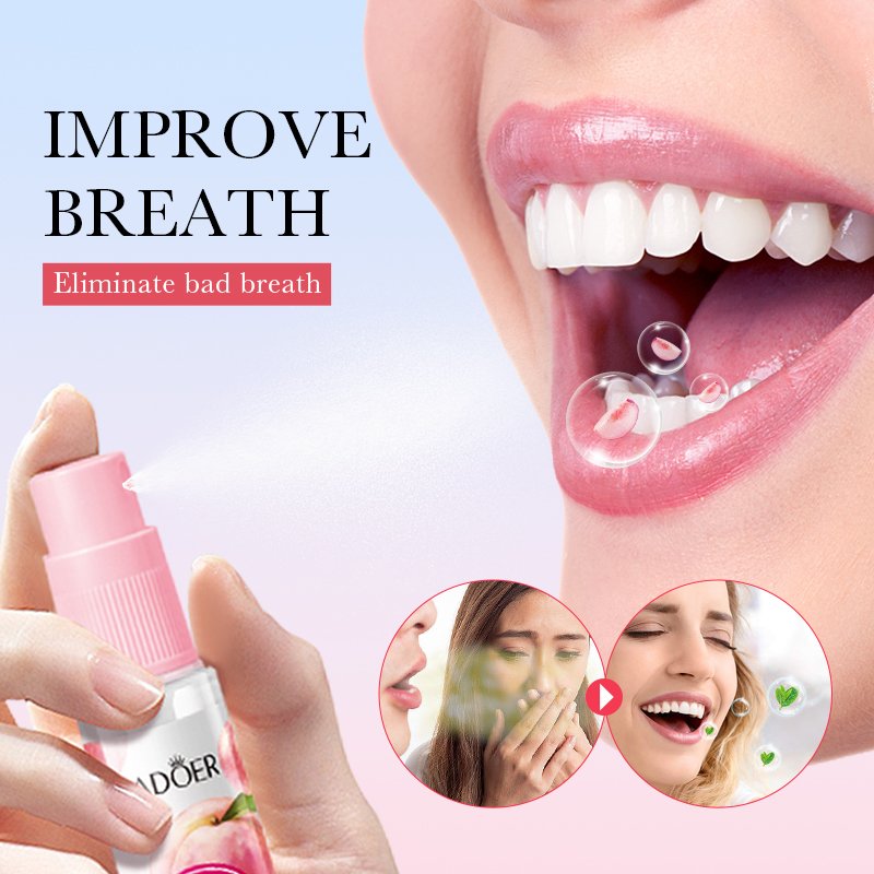 SADPER Wholesale Hot-Selling Mint Lemon Honey Peach Oral Spray Freshens Breath Travel Size Mini Breath Spray For Men And Women