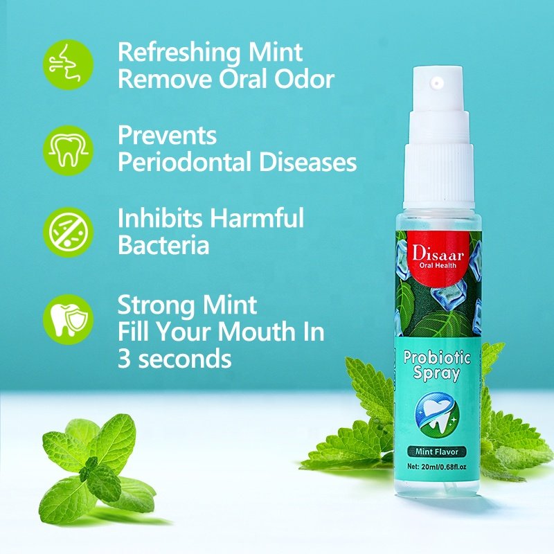 Disaar Breath Freshener Spray Lemon Mint Flavor Female Male Remove Odor Breath Mouth Spray For Bad Breath