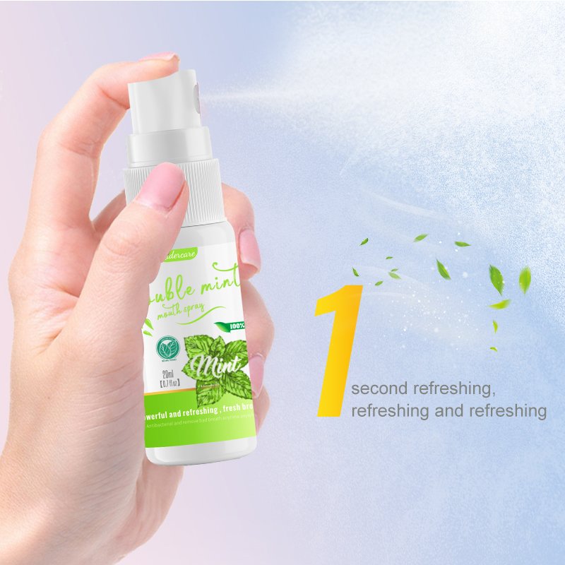 Chinese Factory Custom Organic Breath Freshener Freshening Mouth Spray Teeth Whitening Antibacterial Oral Spray
