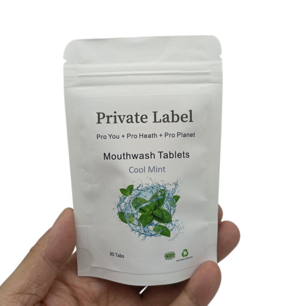 Natural Mouthwash Tablets for Oral Refreshing Breath perfect for travel