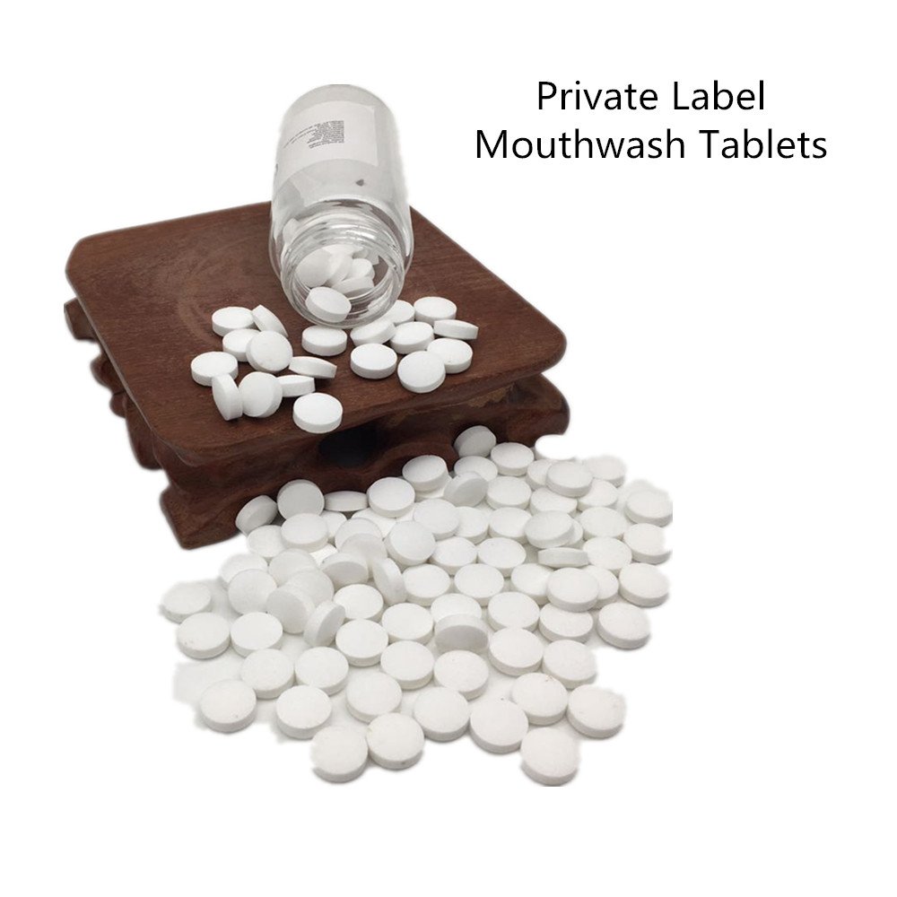 100% Natural Mint Freshener Breath Charcoal mouth wash Tablets