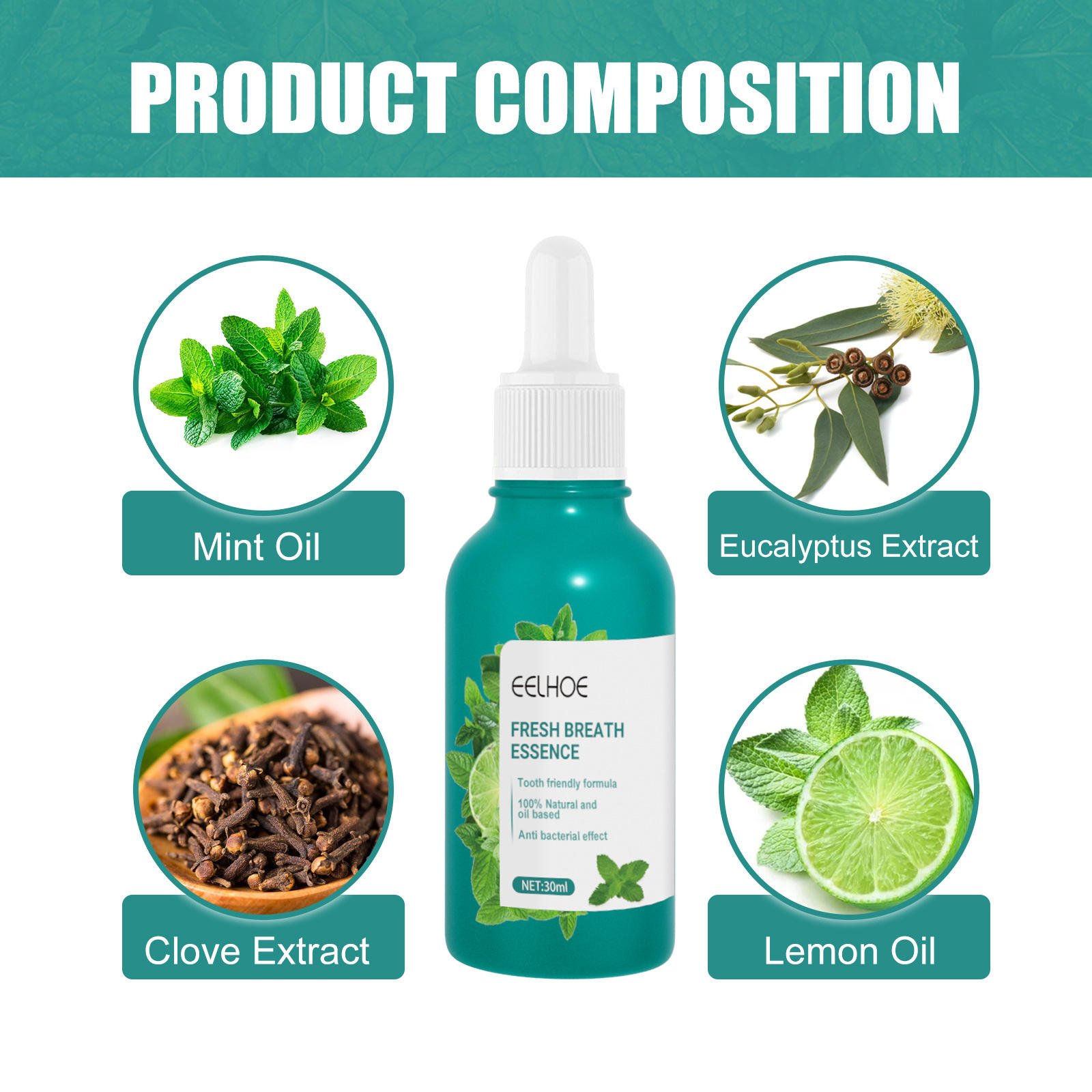 Fresh Breath essence Eliminates Odor in the Mouth Fresh Breath and Clean the Mouth