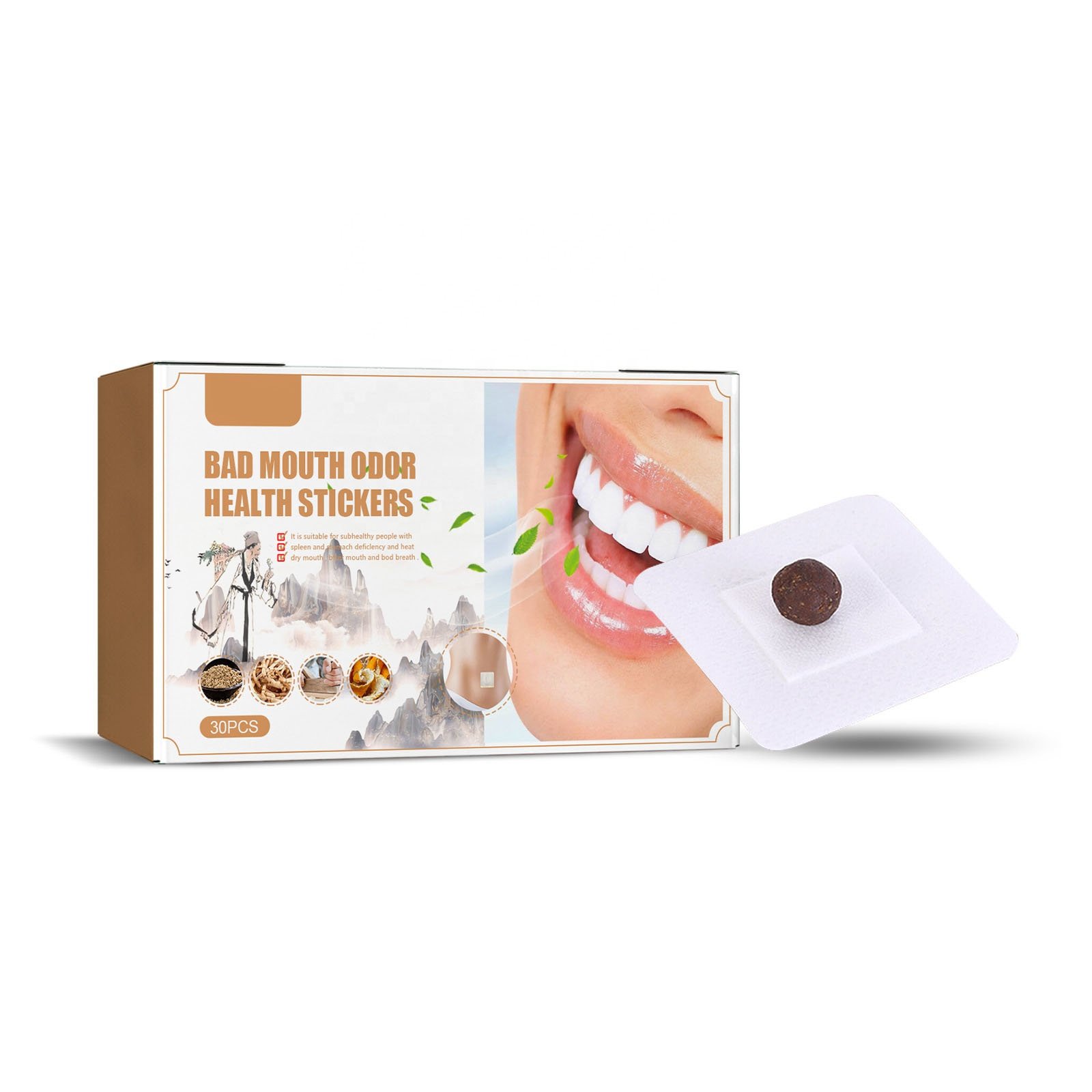 private label custom bad mouth odor removal stickers mouth cleaning navel patch fresh breath oral care patch