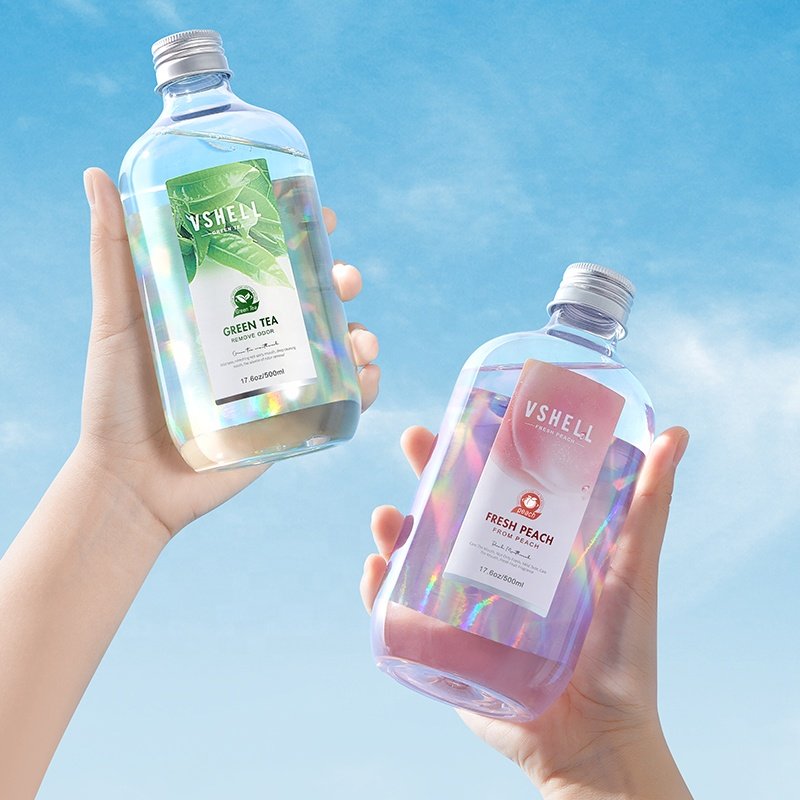 OEM VSHELL Peach Fresh Breath Mouthwash 500ml Long-Lasting Freshness Antibacterial Alcohol-Free Natural Peach Flavor Oral Rinse