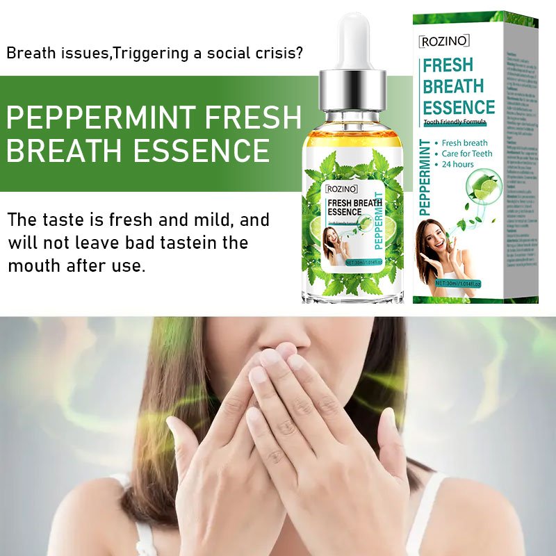 Mint breath refreshing essence, lasting fresh breath, remove odor, refresh, clean mouth and care for teeth