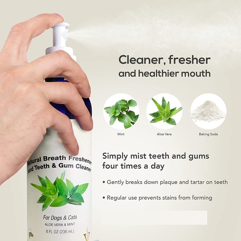 Private Label Natural Breath Freshener Cleaner Liquid Tartar Remover Pet Oral Care Dental Spray