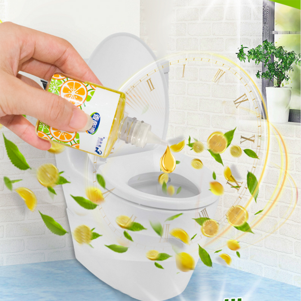 50ml Toilet Odor Eliminator Bottle Toilet Deodorizer Drops Automatic Toilet Odor Neutralizer Bamboo Charcoal Air freshener