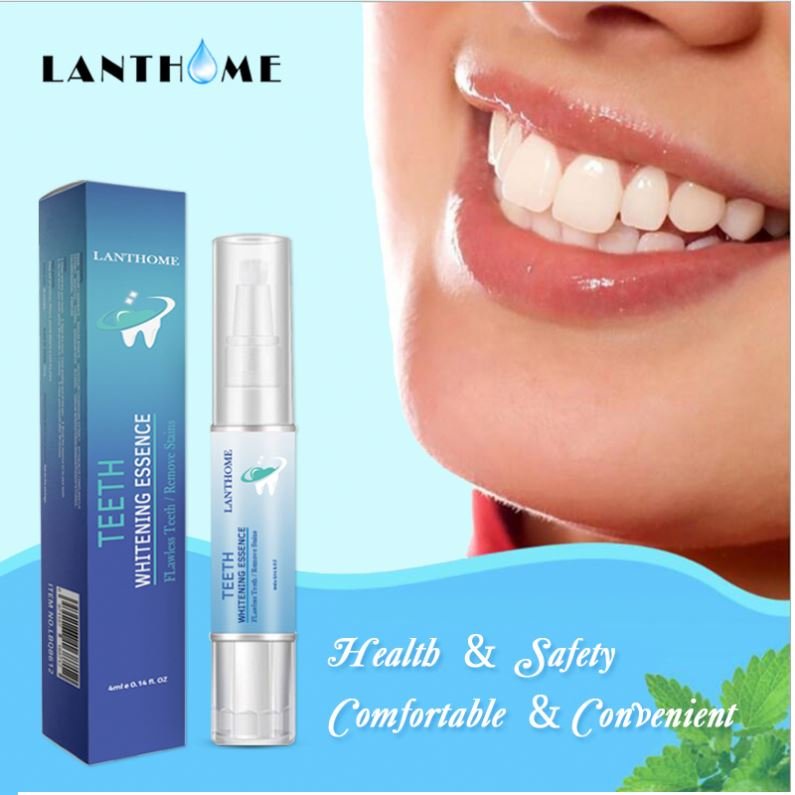LANTHOME Wholesale Private Label 4ML Natural Organic Teeth Care Teeth Whitening Liquid Cleaning Dental Dentifrice Gel Pen