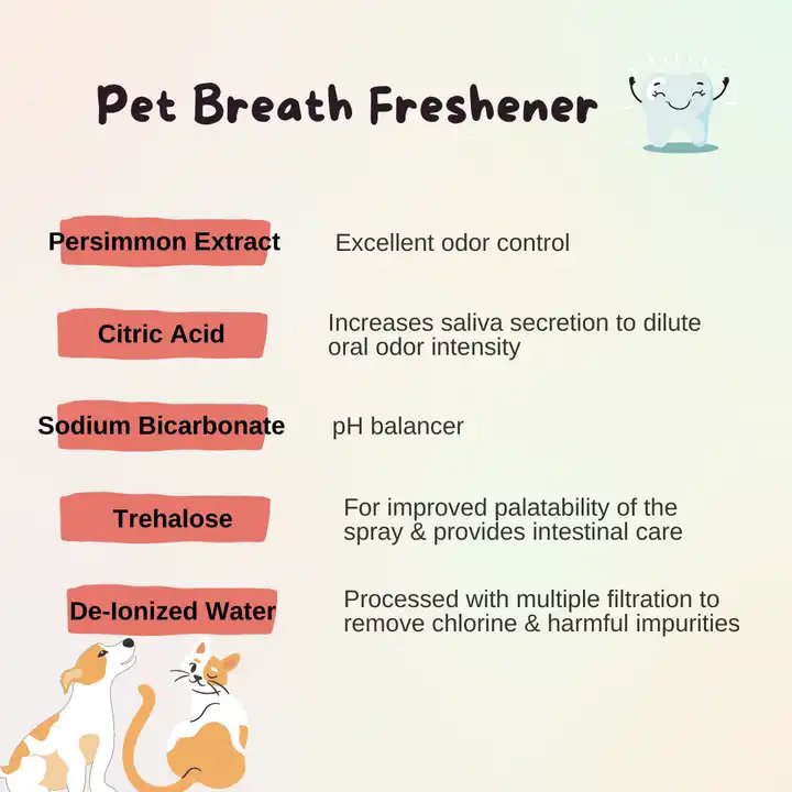 pet dog breath spray