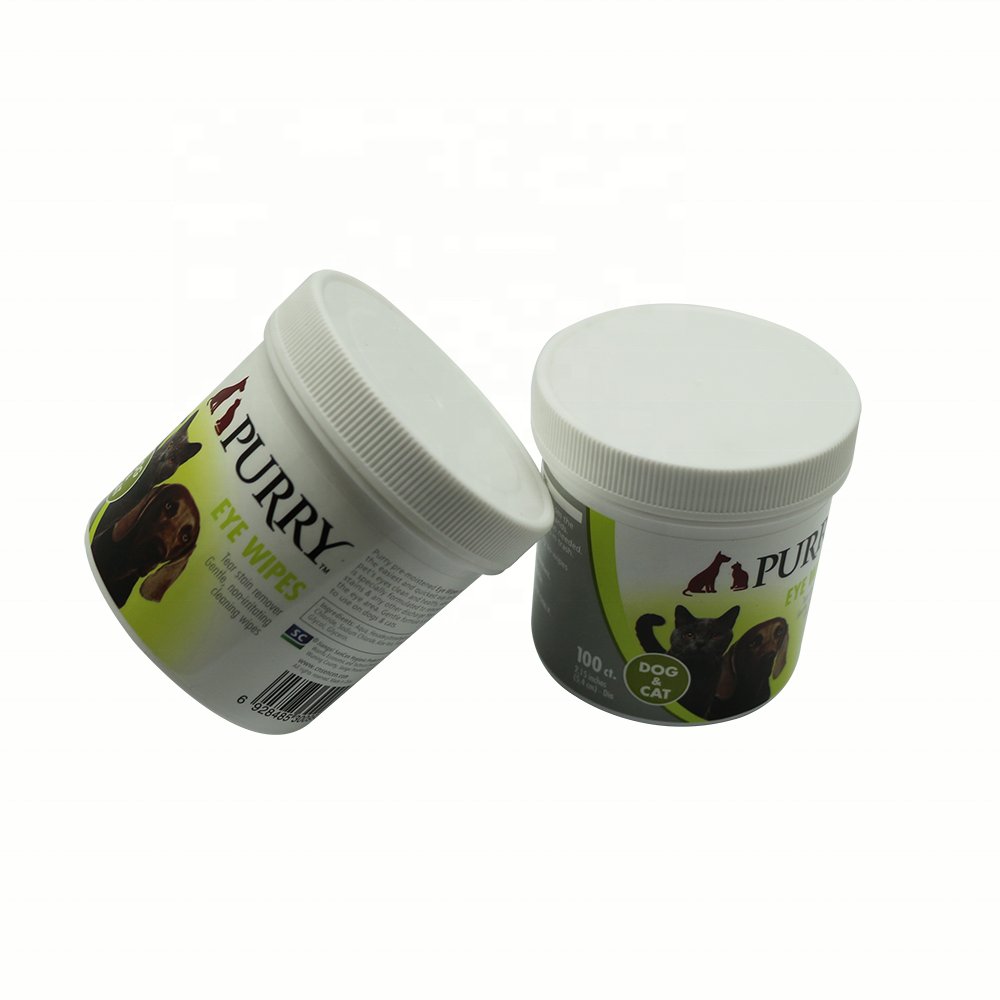Pet dental wipe care small round clean teeth remove tartar and gum massage and freshen breath for dog & cat