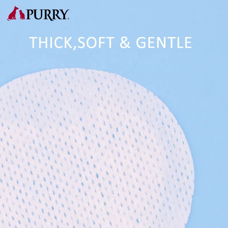 Pet dental wipe care small round clean teeth remove tartar and gum massage and freshen breath for dog & cat