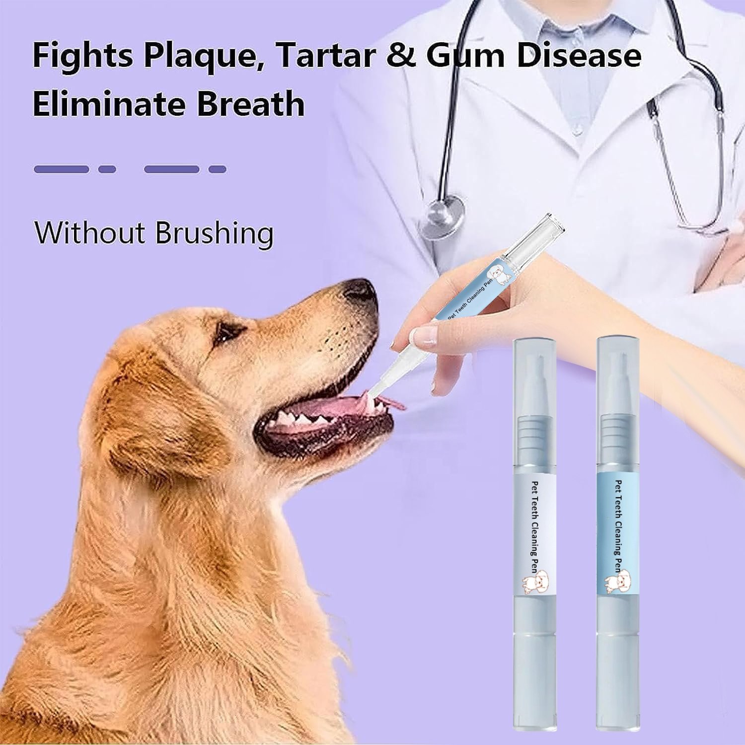 Pet Oral Repair Gel Teeth Cleaning Tartar & Plaque Eliminate Bad Breath Yellow Removal Whitening Cat & Dog Teeth Cleaning Pen