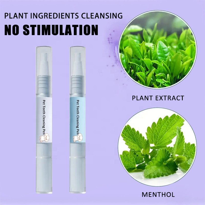 Pet Oral Repair Gel Teeth Cleaning Tartar & Plaque Eliminate Bad Breath Yellow Removal Whitening Cat & Dog Teeth Cleaning Pen