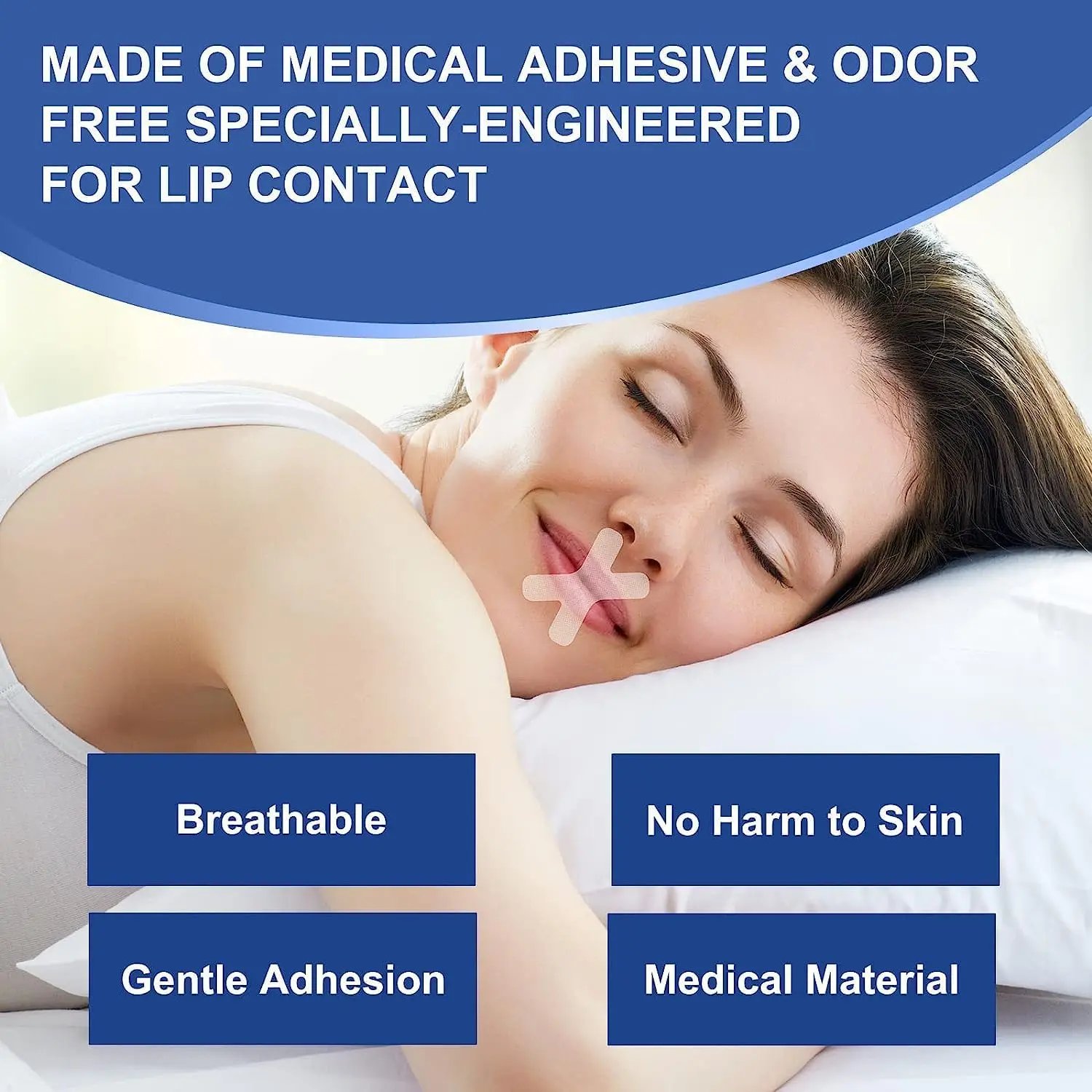 2023 NEW Design Hodaf hotsale Wholesale Sleeping Quality Improvement Sleep Mouth Strips Mouth Tape for Snoring