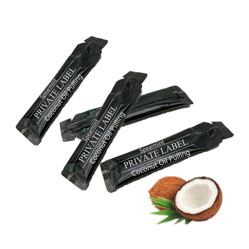 Private Label Natural Coconut Oil Mouth Wash Pulling with Mint Flavor Home Use