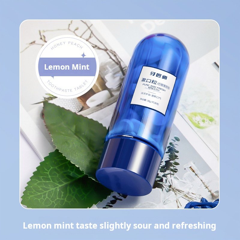 Dentist mouthwash capsules solid toothpaste freshen breath removes bad breath chewing mouthwash portable solid toothpaste slices