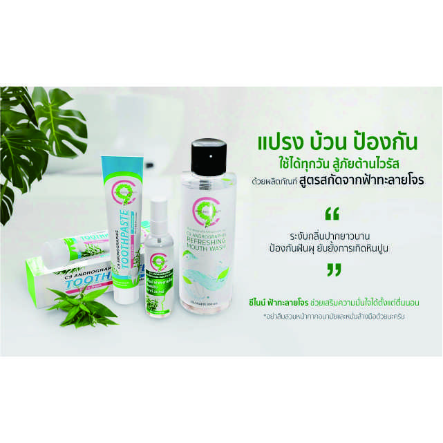 Travel Size Mouth Spray Freshens Breath Made in Thailand C9 Herbal Extract Eliminates Bad Breath after Meals