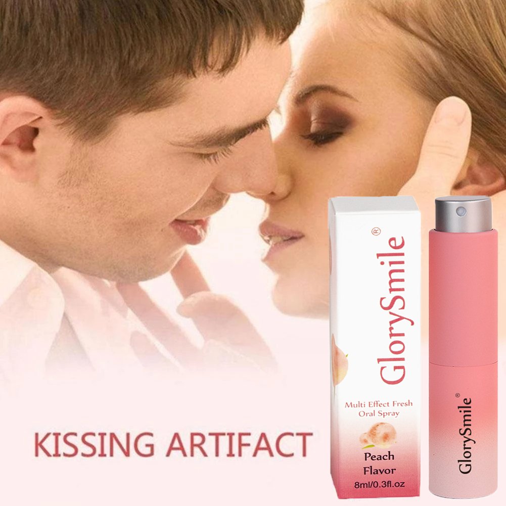 Custom Logo Peach Flavor Mouthwash Spray 8ml Travel Size Oral Spray For Bad Breath