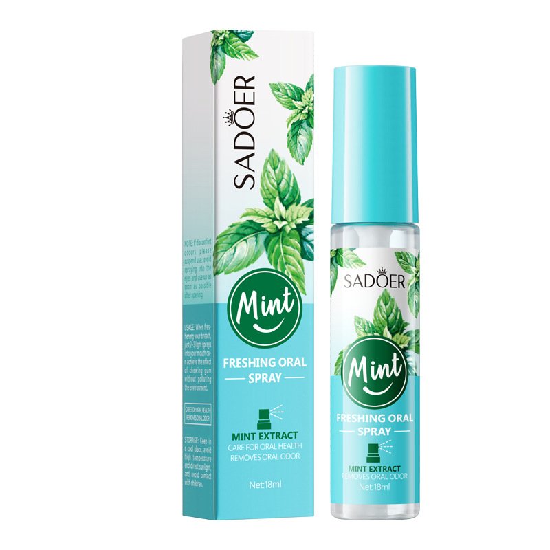 New 2024 freshing oral spray oral health caring bad breath removing mint lemon peach small mouth spray bottle for bad breath