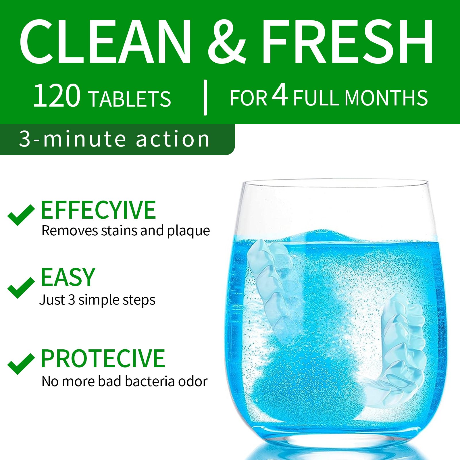 Oral Care Breath Freshening Dental Cleaning Tablets with FDA