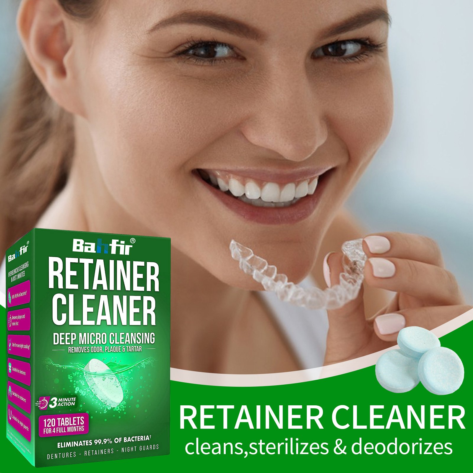 Oral Care Breath Freshening Dental Cleaning Tablets with FDA
