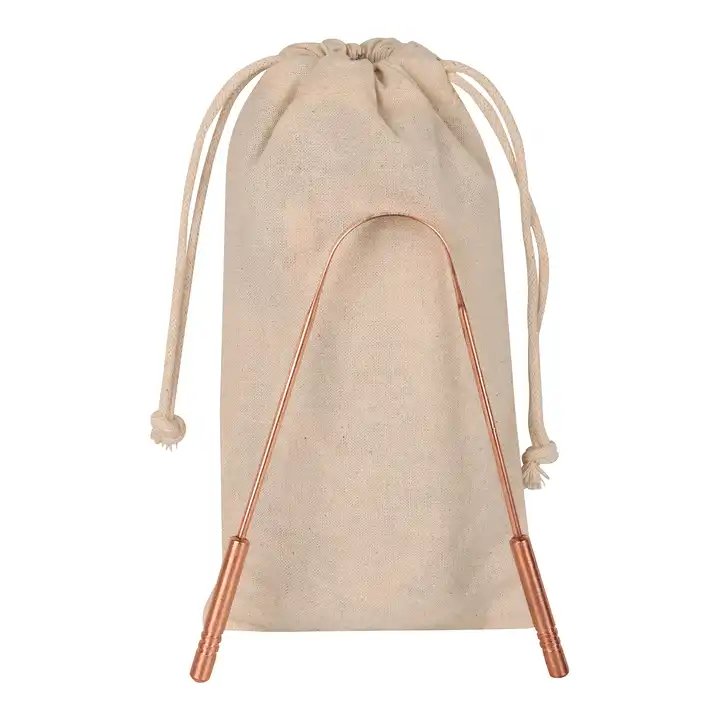 High Efficiency Personal Use Tongue Cleaner Available at Wholesale Price from Indian Supplier of Pure Copper Tongue Scraper
