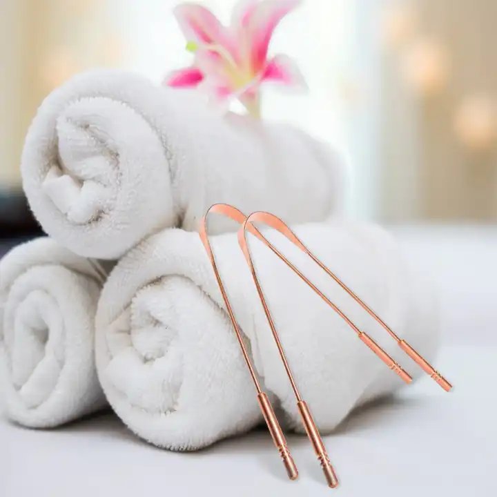 High Efficiency Personal Use Tongue Cleaner Available at Wholesale Price from Indian Supplier of Pure Copper Tongue Scraper