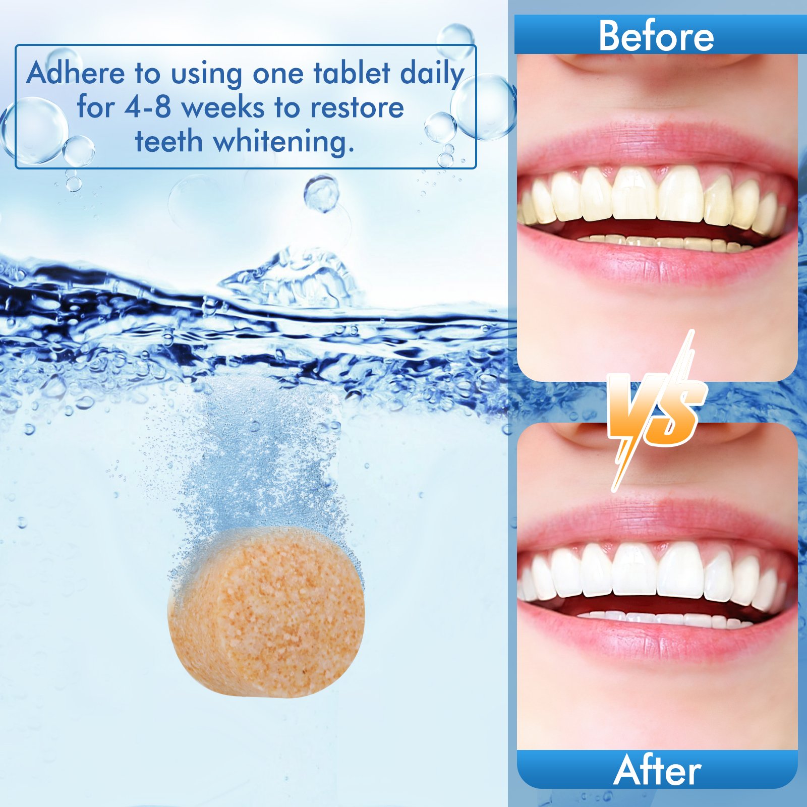 H2ofloss Newest Freshening Breathe Oral Care Set With Whitening Nozzles For Professional Oral Care Tablets