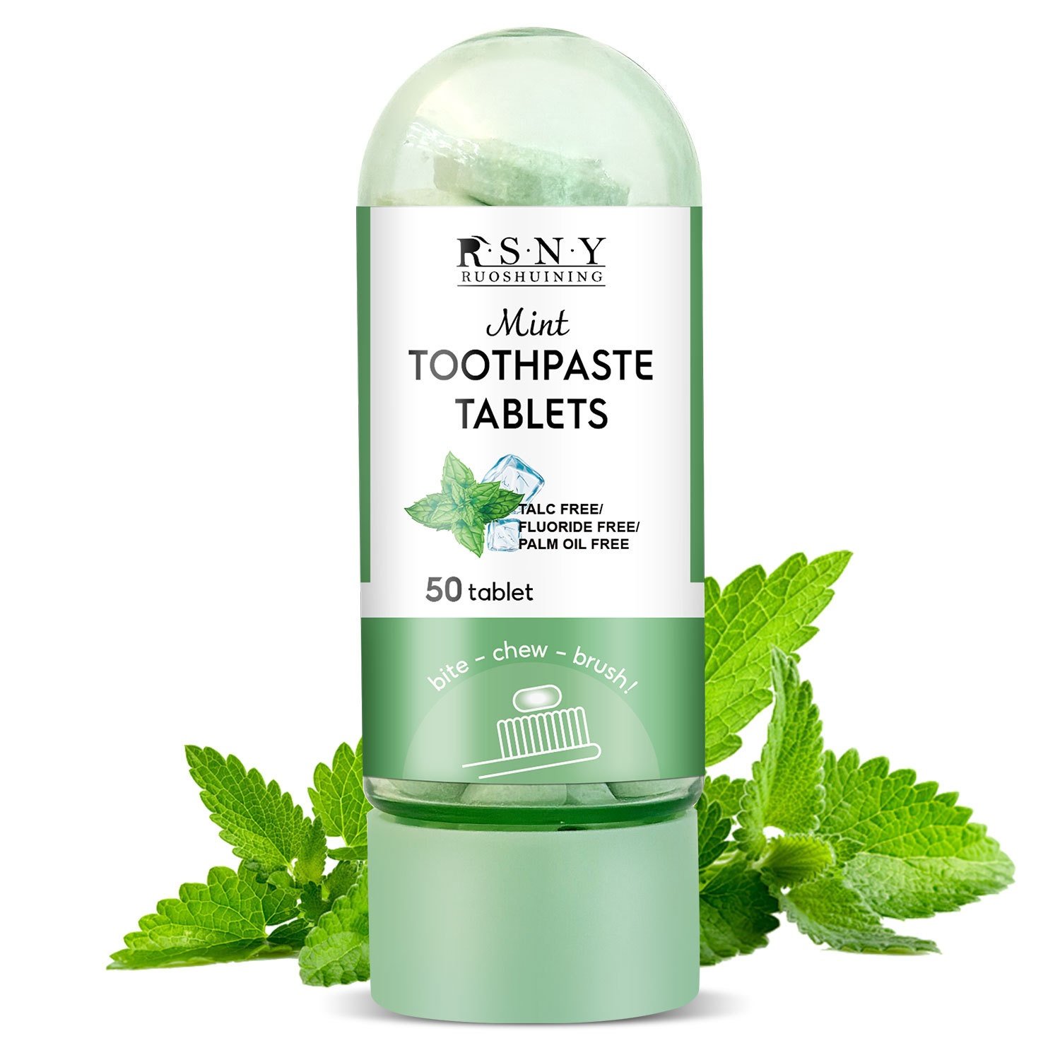 Fresh Mint Natural Flavored Breath Fresheners 50 Pieces Oral Care Toothpaste Fruit-Based Breath Spray Toothpaste For Teeth