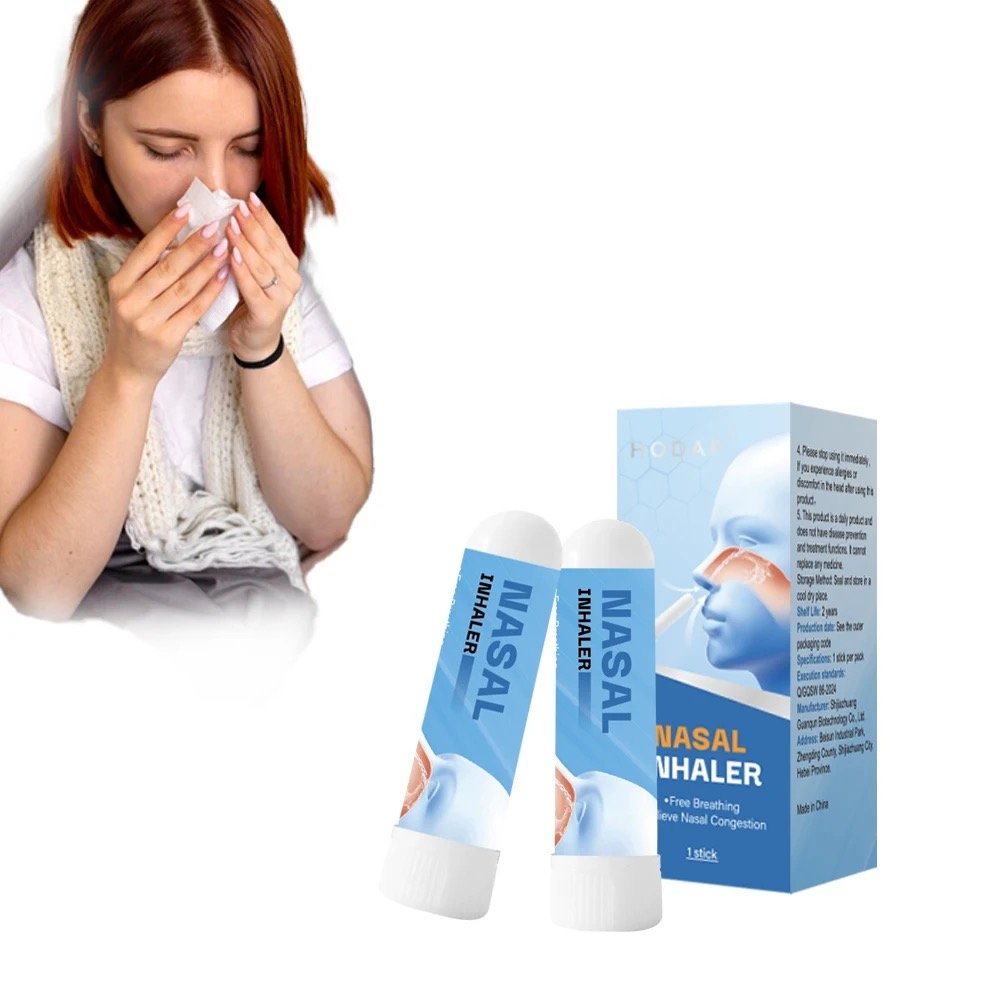 Fresh Cooling Sensation Essential Oils Nasal Inhaler Breathe Vapor Stick Provides