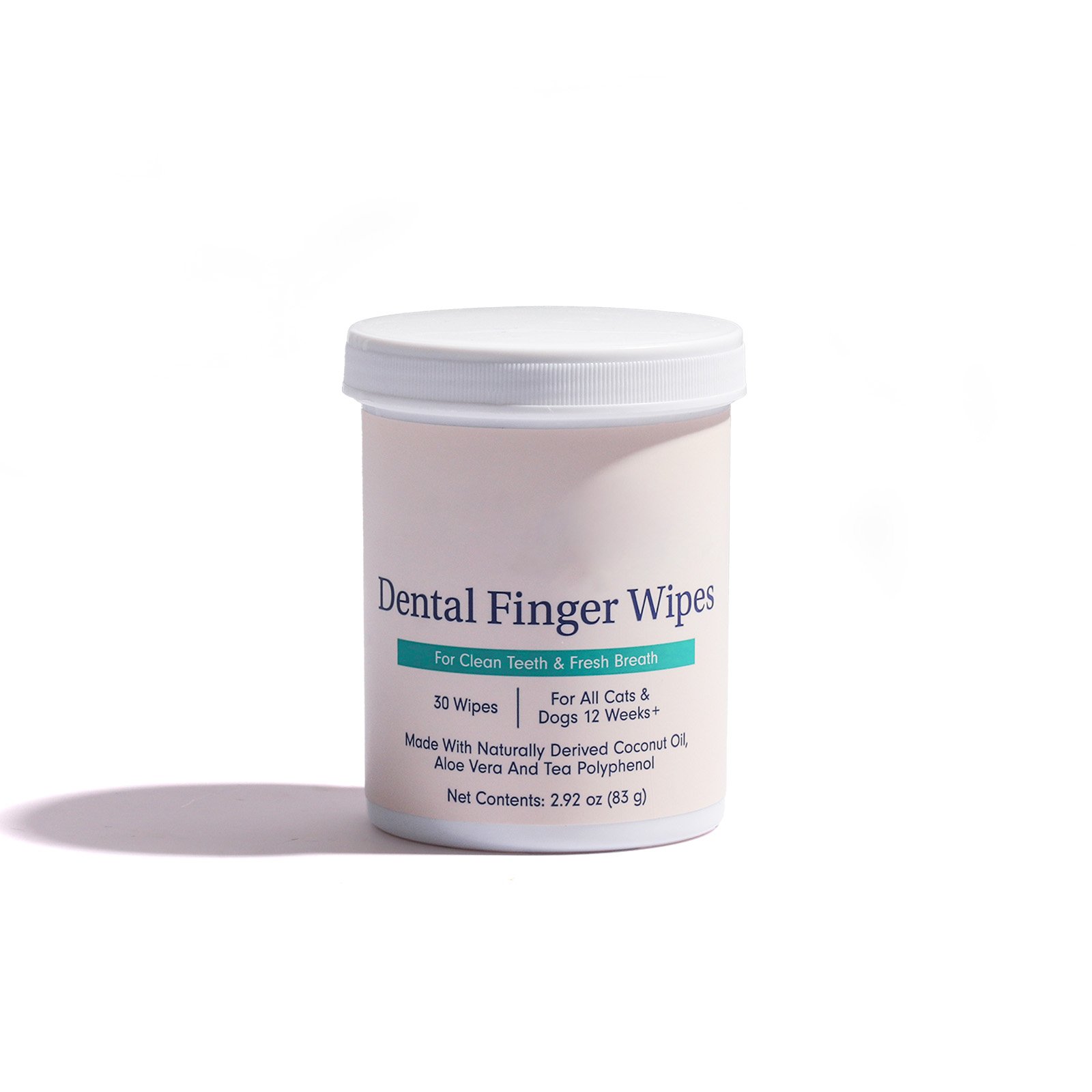 Pet Dental Care Finger Wipes 60 Counts,Teeth Cleaning Finger Wipes for Dogs & Cats,Reduces Plaque & Freshens Breath